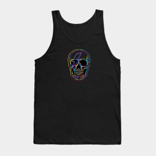 Electric Bolt Skull Face Tank Top